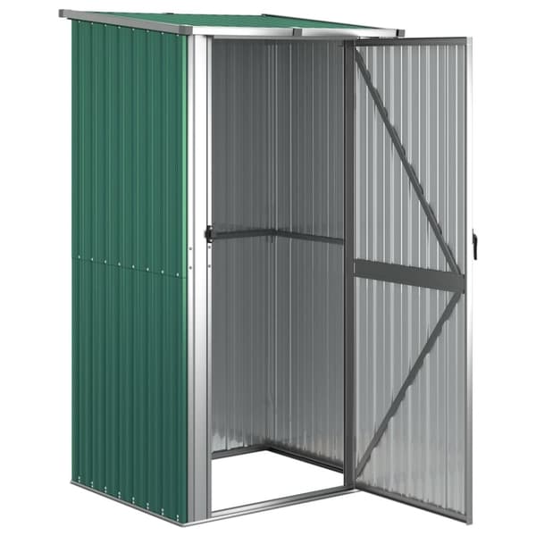 vidaXL Trädgårdsskjul grön 118,5x97x209,5 cm galvaniserat stål