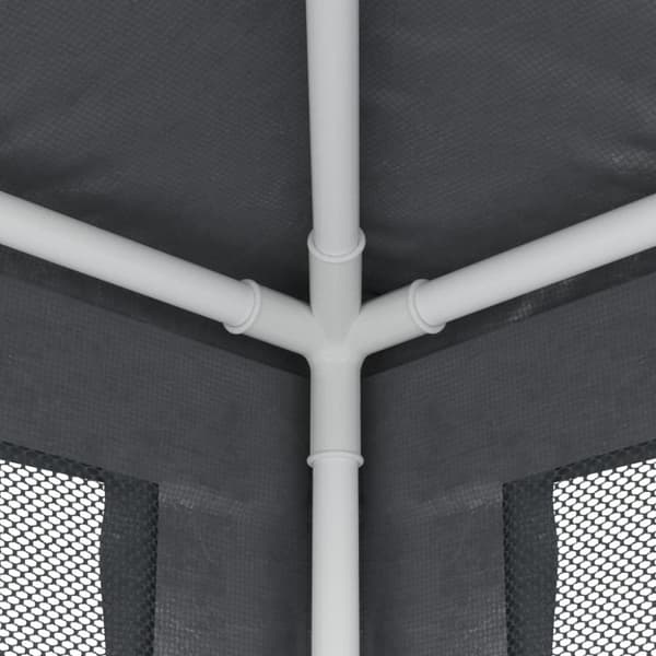 vidaXL Festtelt med 4 sidevegger av netting antrasitt 2,5x2,5 m HDPE