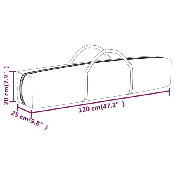 vidaXL Kokoontaittuva juhlateltta sivuseinillä kerma 2x2 m