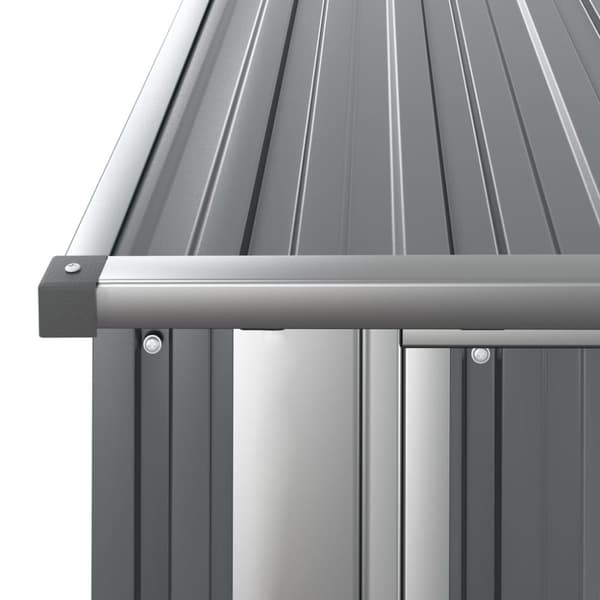 vidaXL Trädgårdsskjul grå 180,5x97x209,5 cm galvaniserat stål