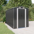 Miniatyrbillede 9 af 9: vidaXL haveskur 192x357x223 cm galvaniseret stål antracitgrå