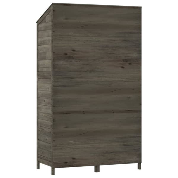 vidaXL Trädgårdsbod antracit 102x52x174,5 cm massivt granträ
