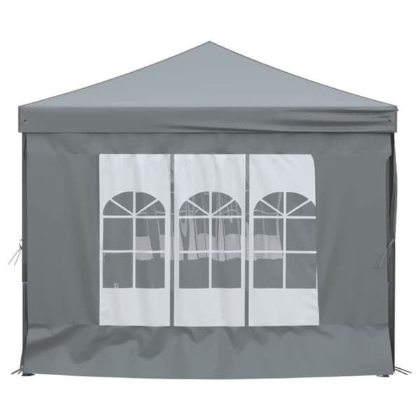 vidaXL foldbart festtelt med sidevægge 3x6 m antracitgrå