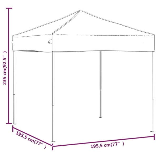 vidaXL foldbart festtelt 2x2 m sort