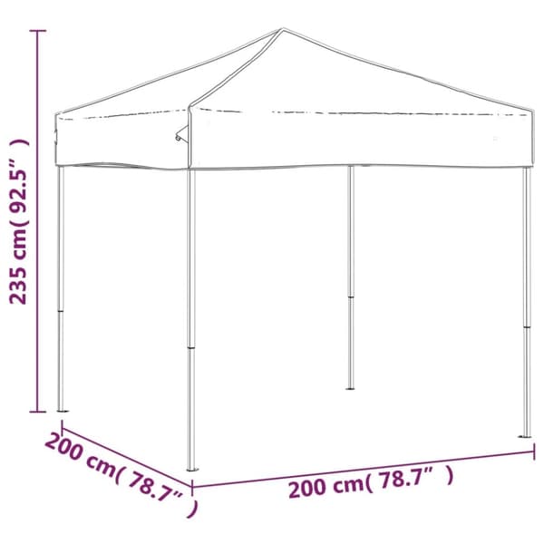 vidaXL Kokoontaittuva juhlateltta sininen 2x2 m