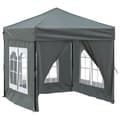 Miniatyrbillede 2 af 10: vidaXL foldbart festtelt med sidevægge 2x2 m antracitgrå