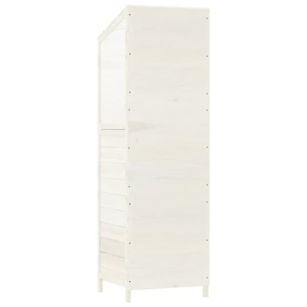 vidaXL haveskur 55x52x174,5 cm massivt fyrretræ hvid