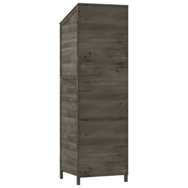 vidaXL haveskur 55x52x174,5 cm massivt fyrretræ antracitgrå