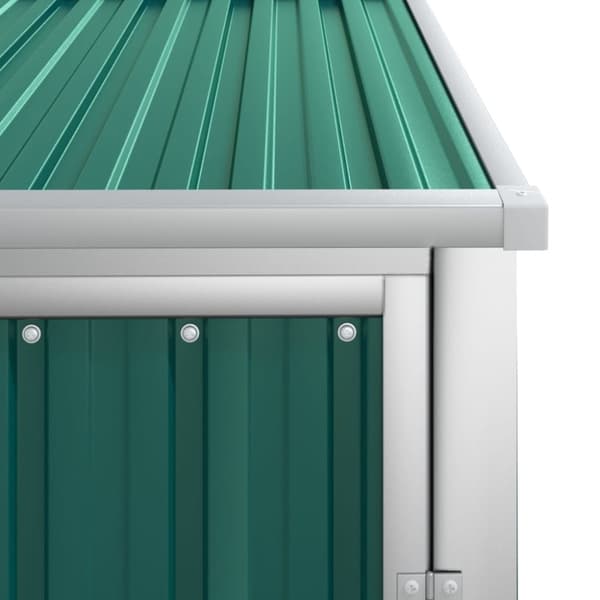vidaXL redskabsskur til haven 88x89x161 cm galvaniseret stål grøn