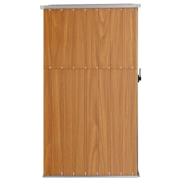 vidaXL Trädgårdsskjul brun 88x89x161 cm galvaniserat stål