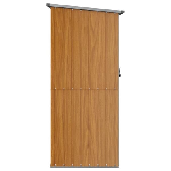 vidaXL Trädgårdsskjul brun 118,5x97x209,5 cm galvaniserat stål
