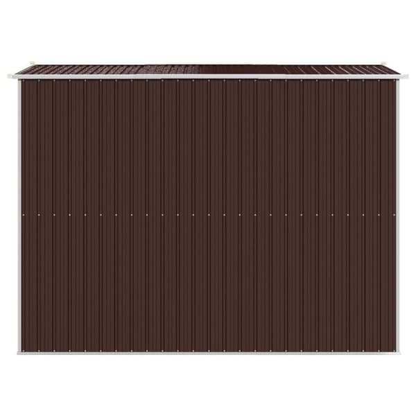 vidaXL Trädgårdsskjul mörkbrun 192x274x223 cm galvaniserat stål