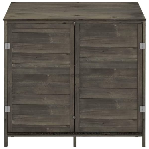 vidaXL Hageskur antrasitt 102x52x112 cm heltre gran