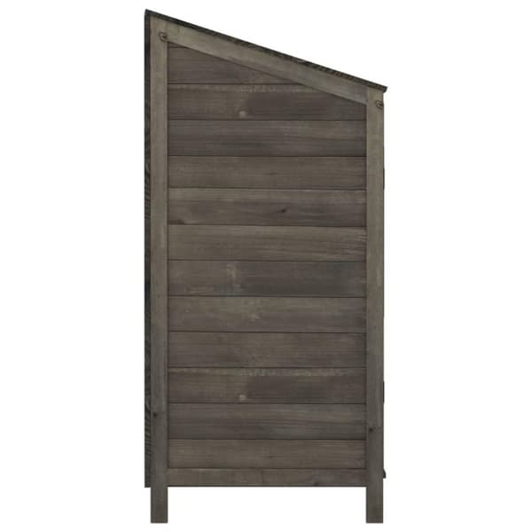 vidaXL Hageskur antrasitt 102x52x112 cm heltre gran