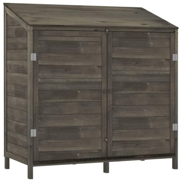 vidaXL Hageskur antrasitt 102x52x112 cm heltre gran