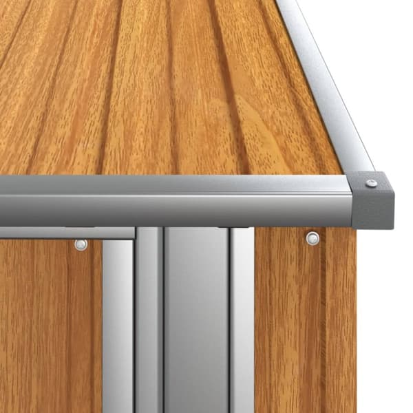 vidaXL haveskur 118,5x97x209,5 galvaniseret stål brun
