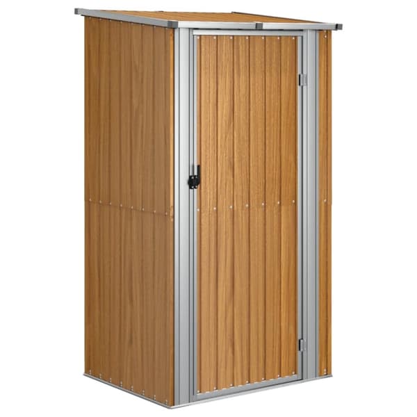 vidaXL haveskur 118,5x97x209,5 galvaniseret stål brun
