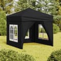 Miniatyrbillede 1 af 10: vidaXL foldbart festtelt med sidevægge 2x2 m sort