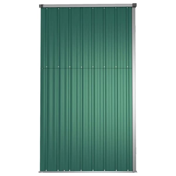 vidaXL Trädgårdsskjul grön 161x89x161 cm galvaniserat stål