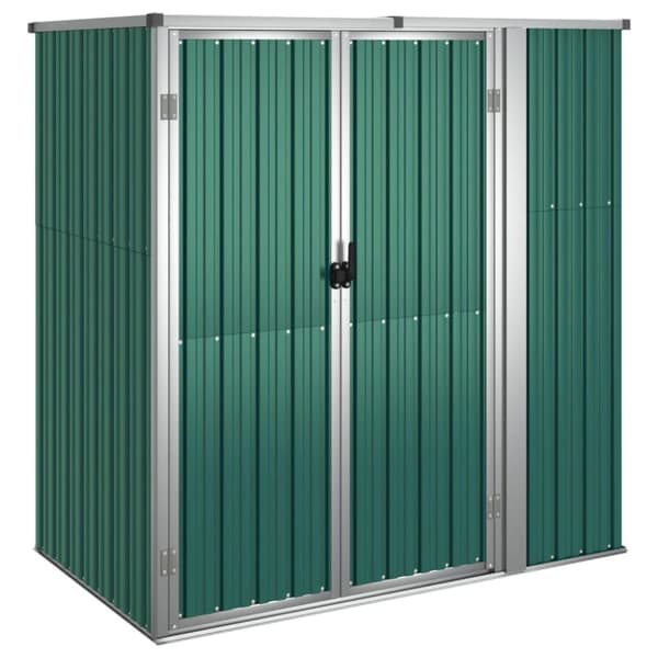 vidaXL Trädgårdsskjul grön 161x89x161 cm galvaniserat stål