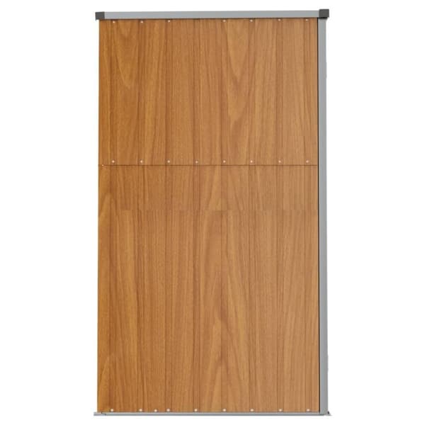 vidaXL Trädgårdsskjul brun 161x89x161 cm galvaniserat stål