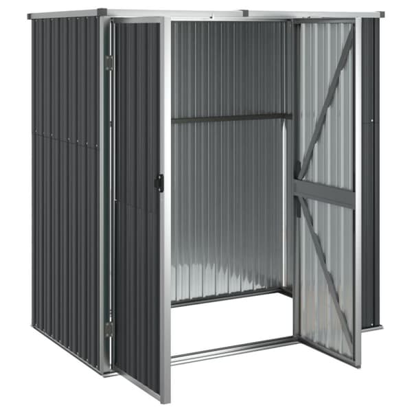 vidaXL redskabsskur til haven 161x89x161 cm galvaniseret stål antracit