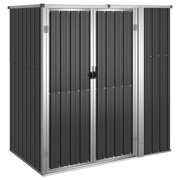 vidaXL redskabsskur til haven 161x89x161 cm galvaniseret stål antracit