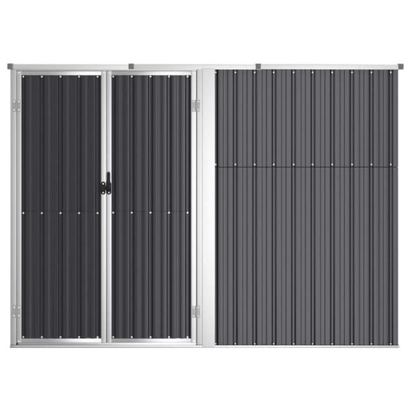 vidaXL Trädgårdsskjul antracit 225x89x161 cm galvaniserat stål