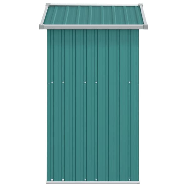 vidaXL Trädgårdsskjul grön 126x97,5x177 cm galvaniserat stål