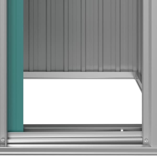 vidaXL Trädgårdsskjul grön 126x97,5x177 cm galvaniserat stål
