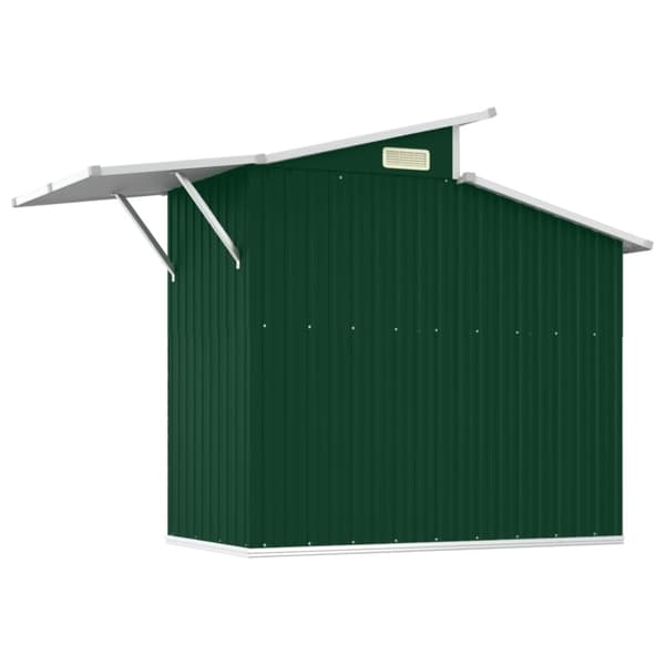 vidaXL haveskur 270x130x208,5 cm galvaniseret stål grøn
