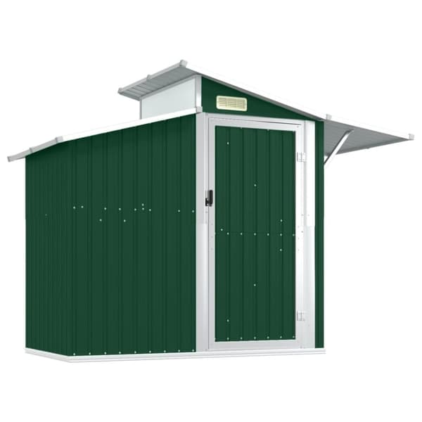 vidaXL haveskur 270x130x208,5 cm galvaniseret stål grøn