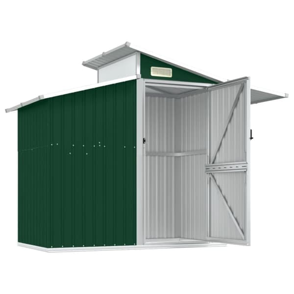 vidaXL haveskur 270x130x208,5 cm galvaniseret stål grøn