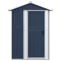 Miniatyrbillede 4 af 9: vidaXL haveskur 126x97,5x177 cm galvaniseret stål antracitgrå