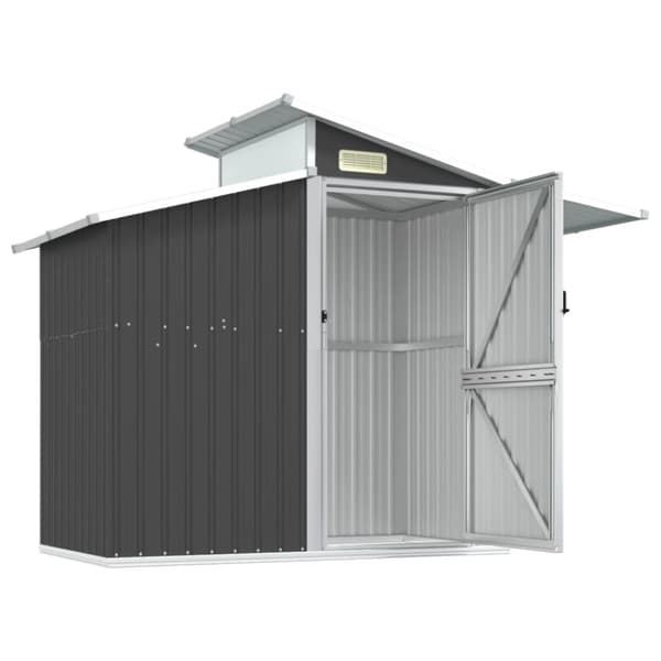 vidaXL Hageskur antrasitt 270x130x208,5 cm galvanisert stål