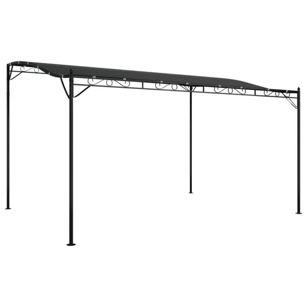 vidaXL Paviljong antracit 4x3 m 180 g/m² tyg och stål