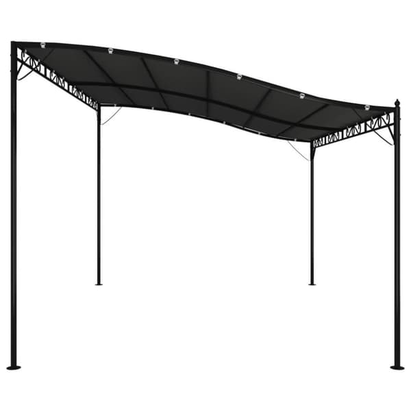 vidaXL baldakin 4x3 m 180 g/m² stof og stål antracitgrå