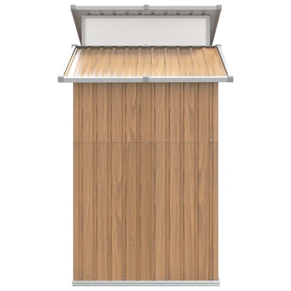 vidaXL haveskur 270x130x208,5 cm galvaniseret stål brun