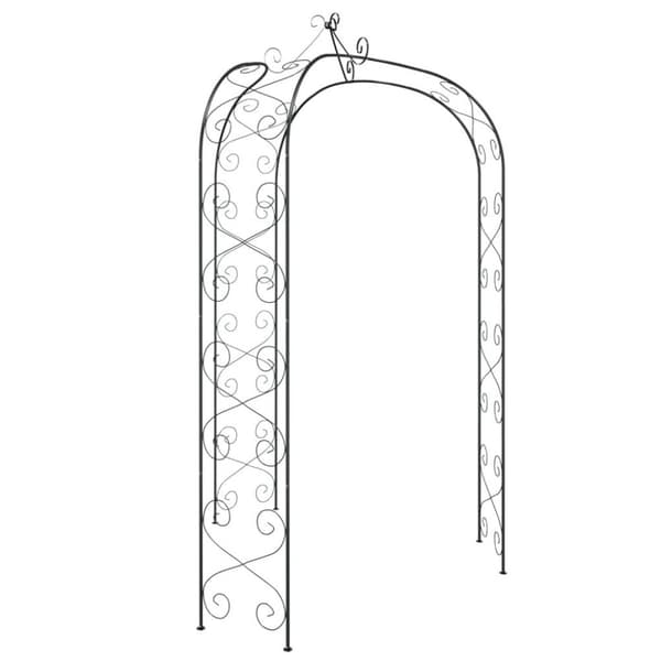 vidaXL havebue Ø180x255 cm stål sort