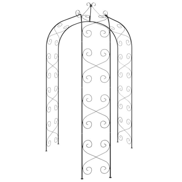 vidaXL havebue Ø180x255 cm stål sort