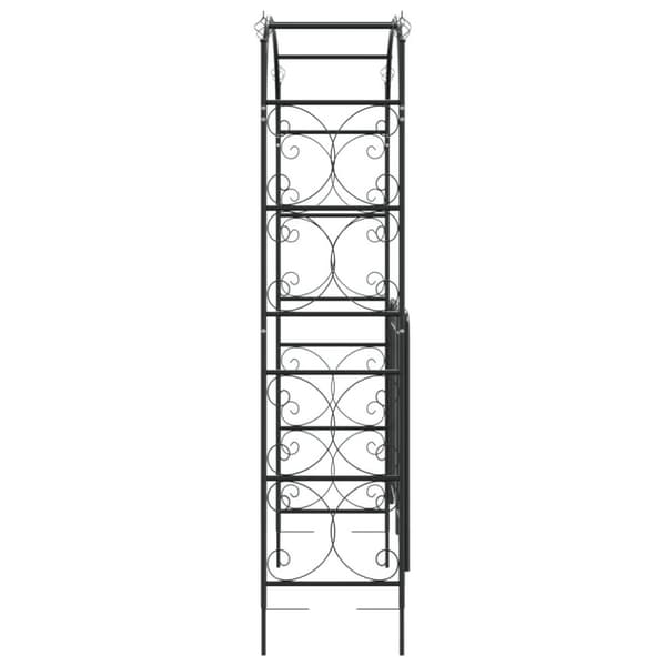 vidaXL Puutarhakaari portilla musta 108x45x235 cm teräs