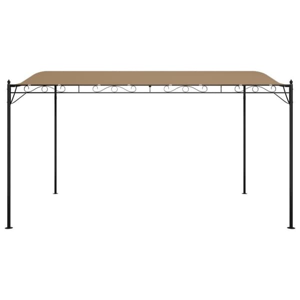 vidaXL Baldakin gråbrun 4x3 m 180 g/m² stoff og stål