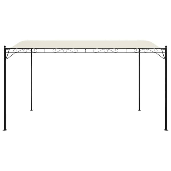 vidaXL baldakin 4x3 m 180 g/m² stof og stål cremefarvet