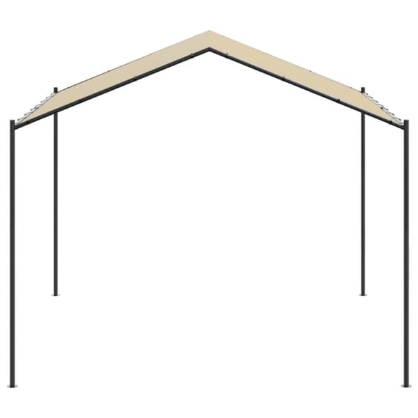 vidaXL Telttakatos beige 3x3 m teräs ja kangas