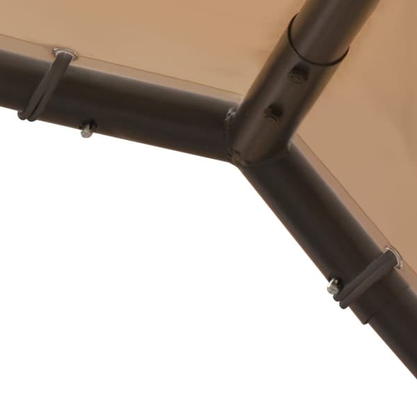 vidaXL Telttakatos beige 3x3 m teräs ja kangas