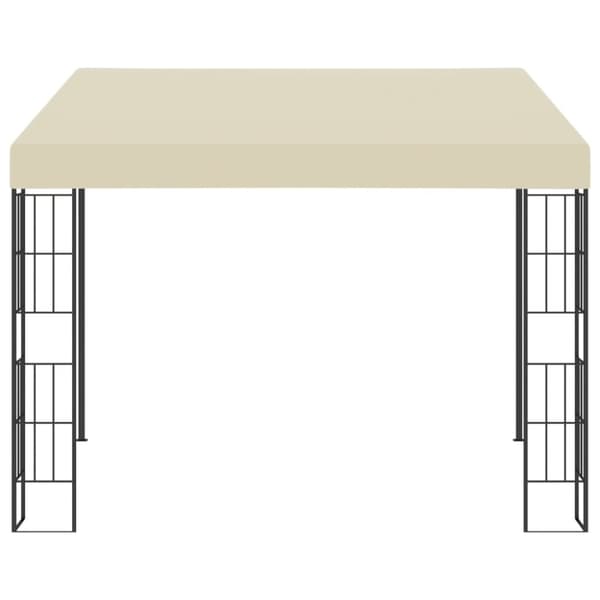 vidaXL vægmonteret pavillon 3x3 m stof cremefarvet