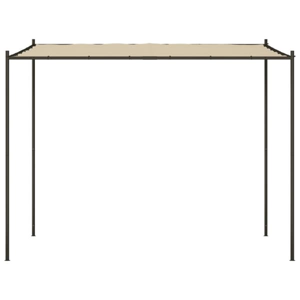 vidaXL pavillon 3x3 m 180 g/m² stof og stål beige