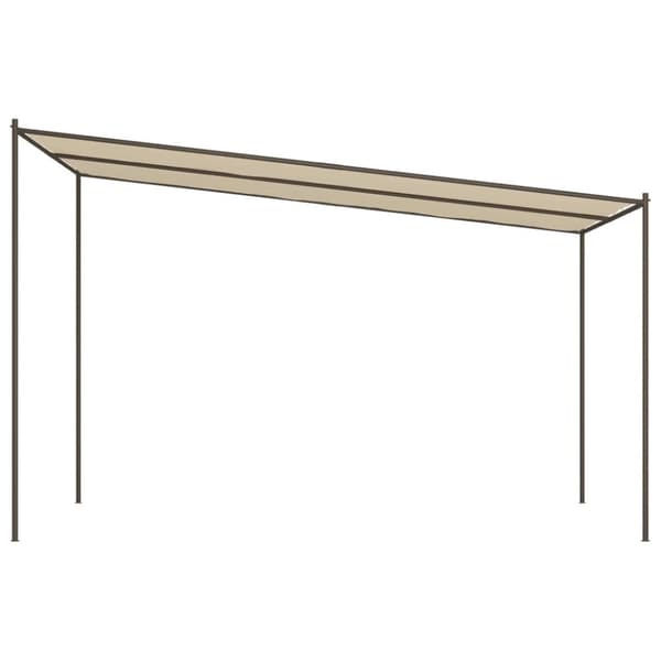 vidaXL pavillon 4x4 m 180 g/m² stof og stål beige