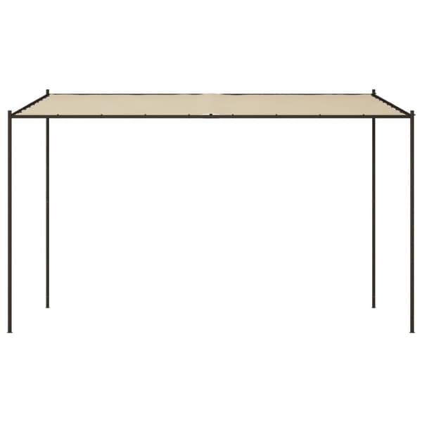 vidaXL pavillon 4x4 m 180 g/m² stof og stål beige