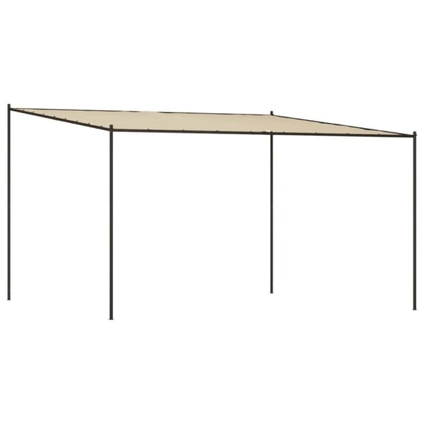 vidaXL pavillon 4x4 m 180 g/m² stof og stål beige